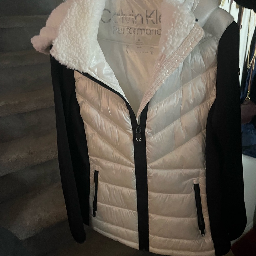 Calvin Klein Performance Black and White Puffer Jacket